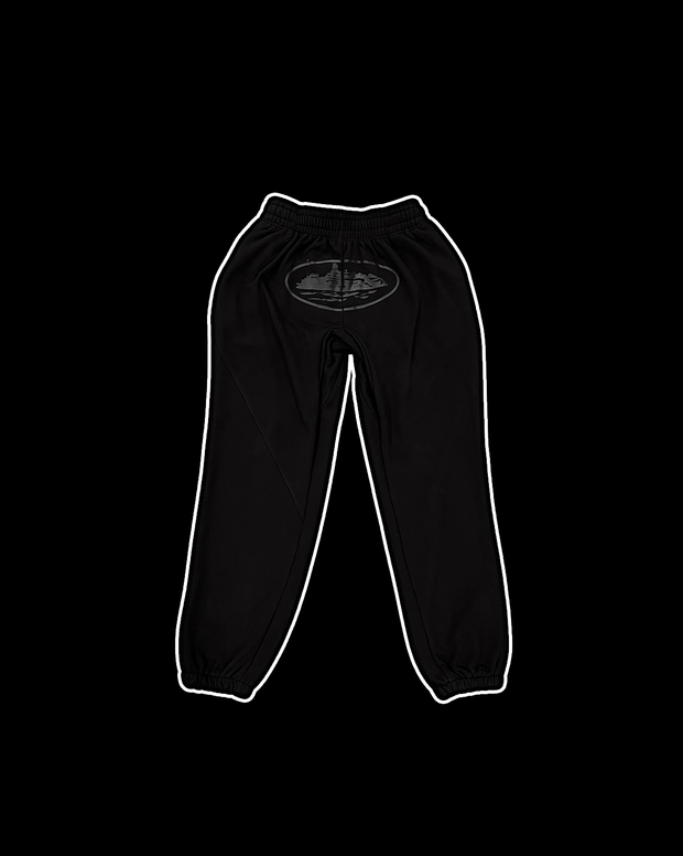 Pantalon de jogging Corteiz imprimé sur l'ensemble Noir